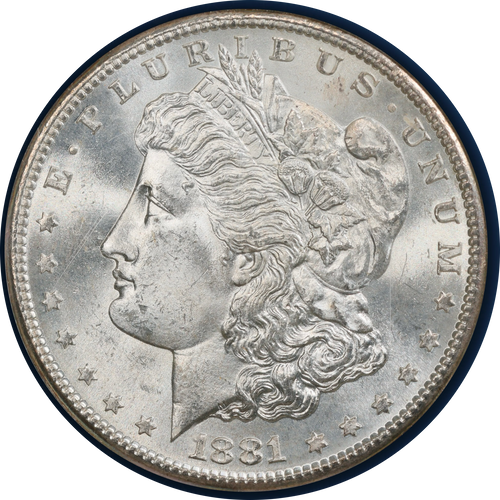 1881年 サンフランシスコ鋳造 モルガンダラー MS65 トーンコイン