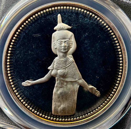 1993年 エジプト 5ポンド 守護女神セルケト 銀貨 PCGS PR68DCAM