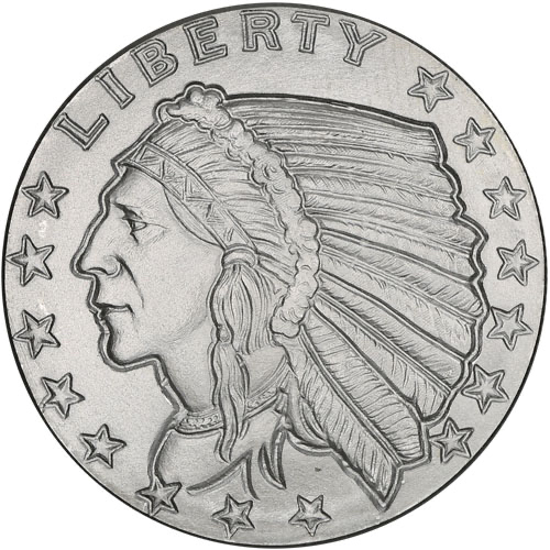 \(//∇//)\…世界に一つだけのオリジナル銀塊だょぉ〜銀製作…パート2 1/2オンス .999 純銀 インディアンヘッド & イーグル シルバーラウンド