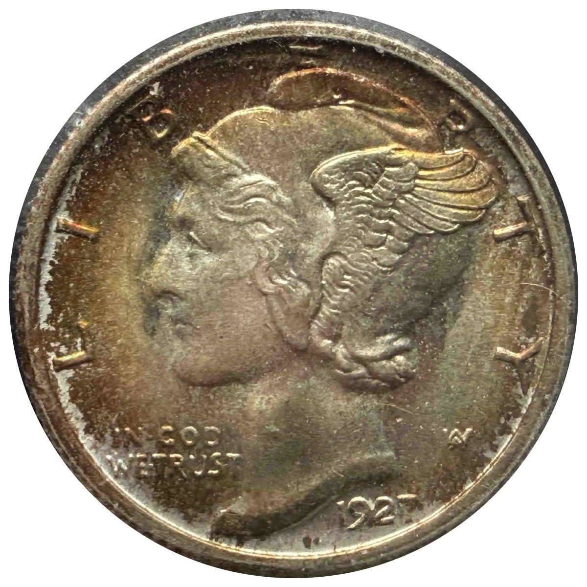 アメリカ 1927-S マーキュリー・ダイム 10セント銀貨 サンフランシスコ造幣局 GoldSilverjapan