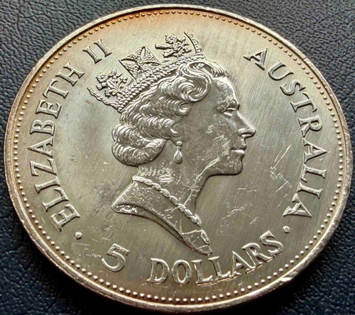 1990年 オーストラリア 5ドル銀貨 クッカバラ 1オンス シルバー