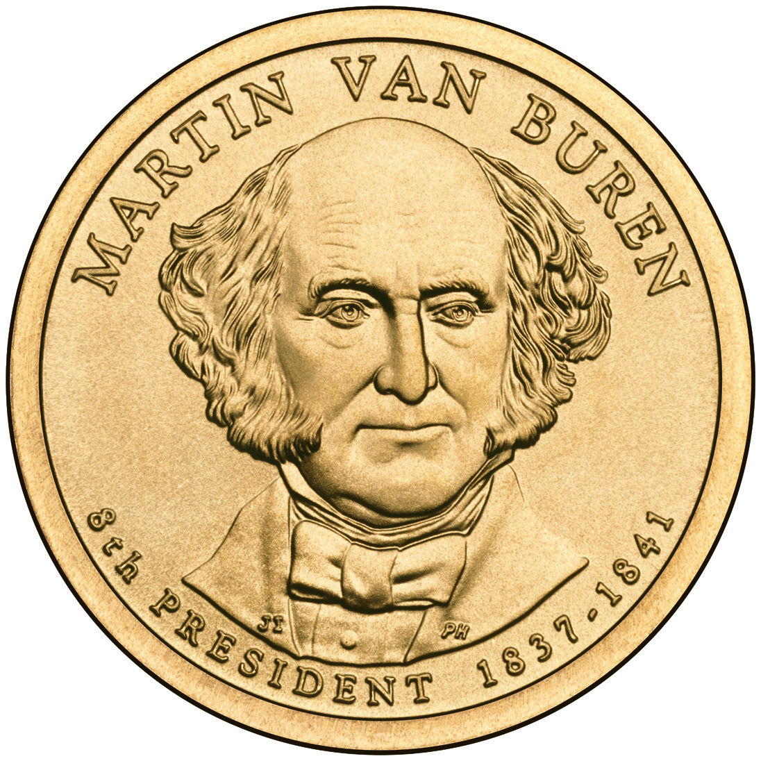 2008年 アメリカ マーティン・ヴァン・ビューレン大統領 1ドル硬貨 ミントマークランダム Goldsilverjapan