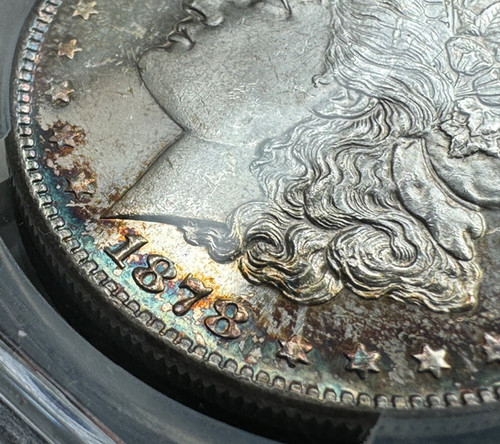 アメリカ モルガンダラー銀貨1878-s MS-64 PCGS トーンコイン