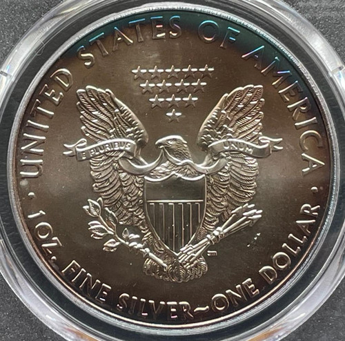 イーグル銀貨純銀2011年PCGS鑑定(MS68) トーンコイン | GoldSilverJapan