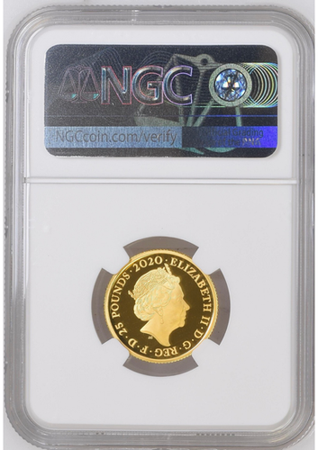 2020年 イギリス ジェームズ・ボンド 007 25ポンド 金貨 NGC PF70