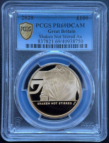 2020年 英国 100ポンド 金貨 ジェームズ・ボンド “Shaken Not Stirred