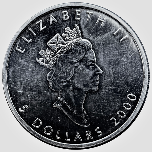 2000 カナダ メイプルリーフ銀貨 1オンス .9999 シルバー（Silver