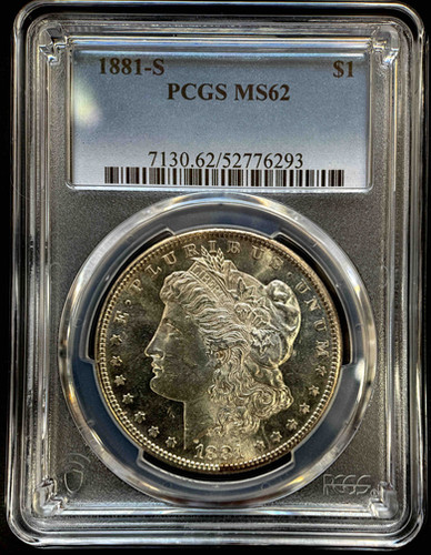 アメリカ モルガンダラー銀貨1881-s MS-62 PCGS | GoldSilverJapan