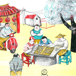 the old time in Taiwan_1_temple chess_ol