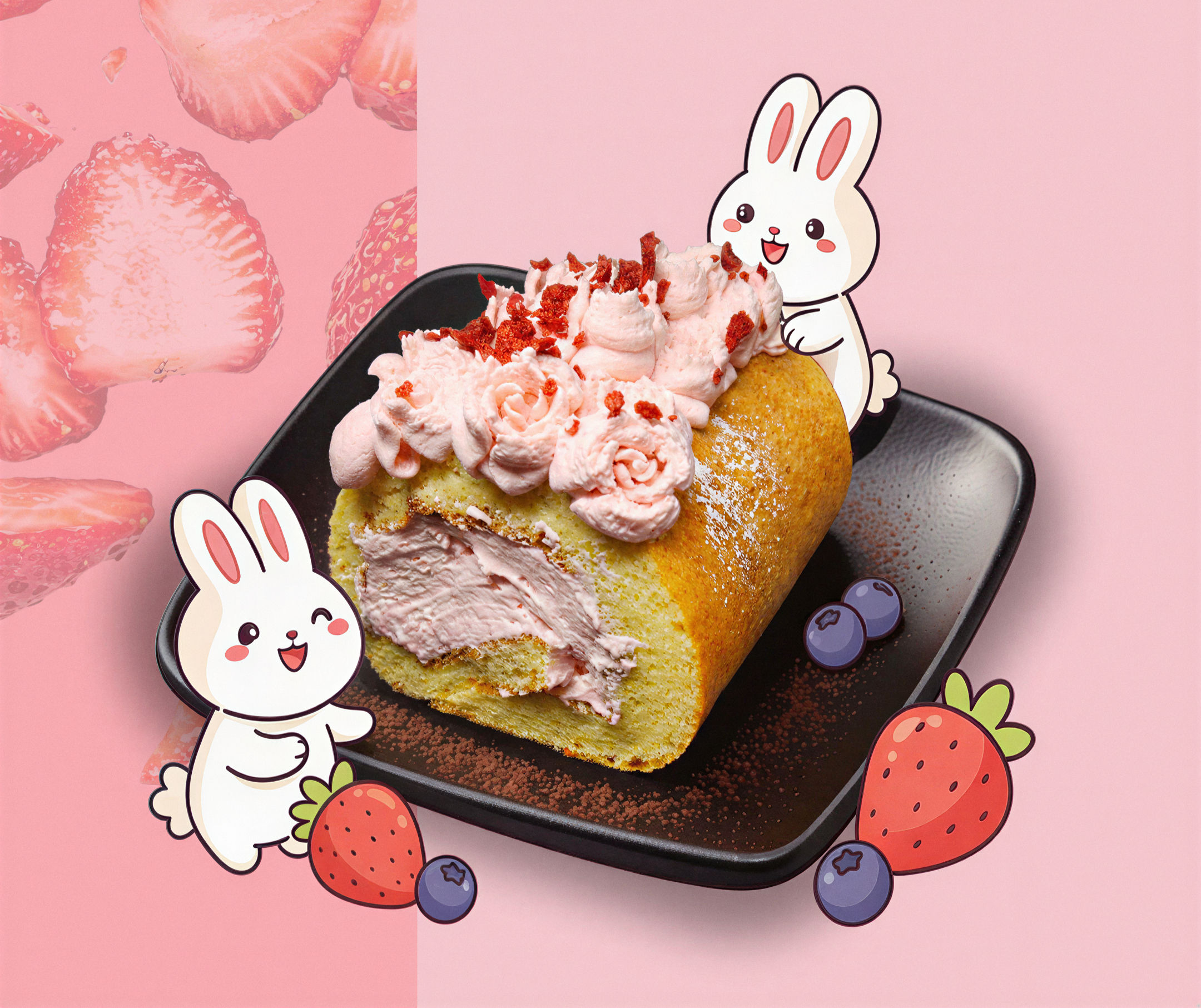 Strawberry Cake roll