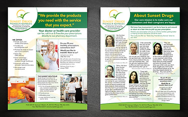 Sunset Drugs in-store newsletter