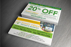 Sunset Drugs business card