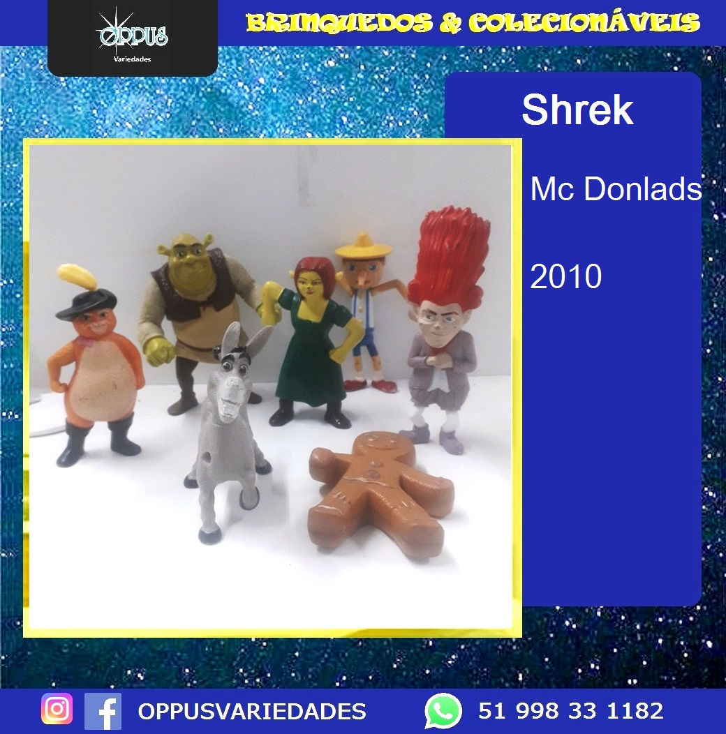 Bonecos Shrek Mc Donald's 2010