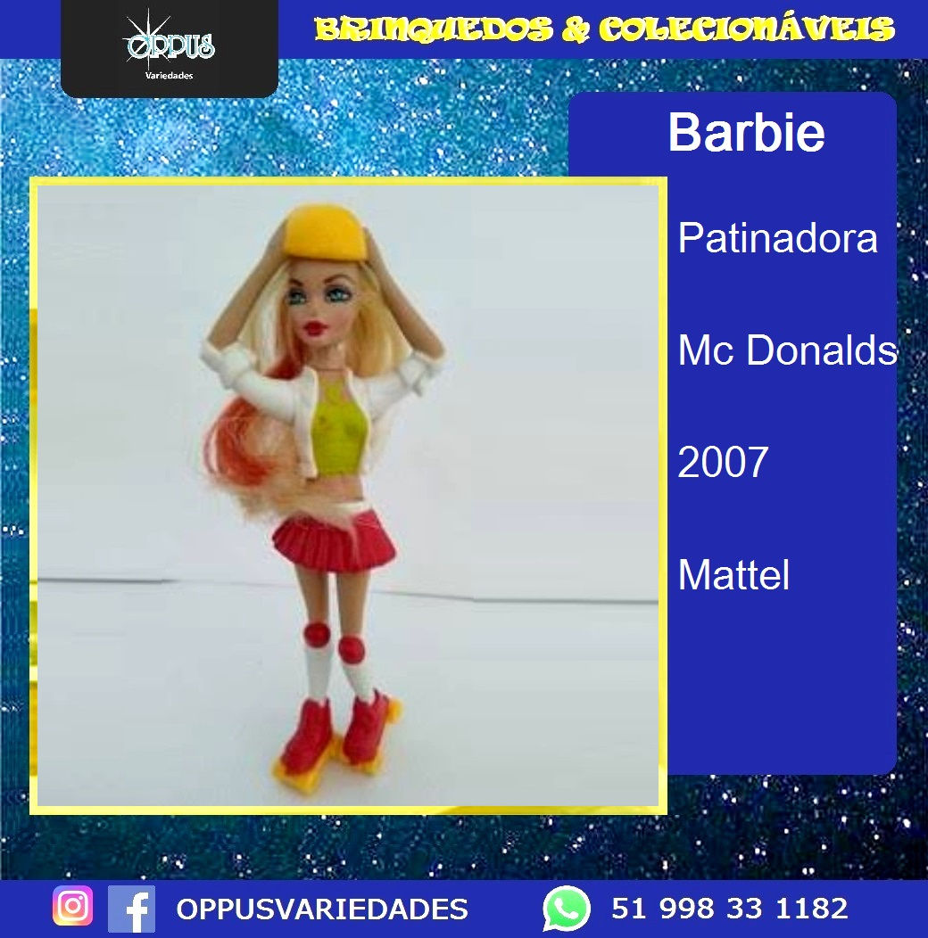 Bonecos Barbie Patinadora Donald's 2007