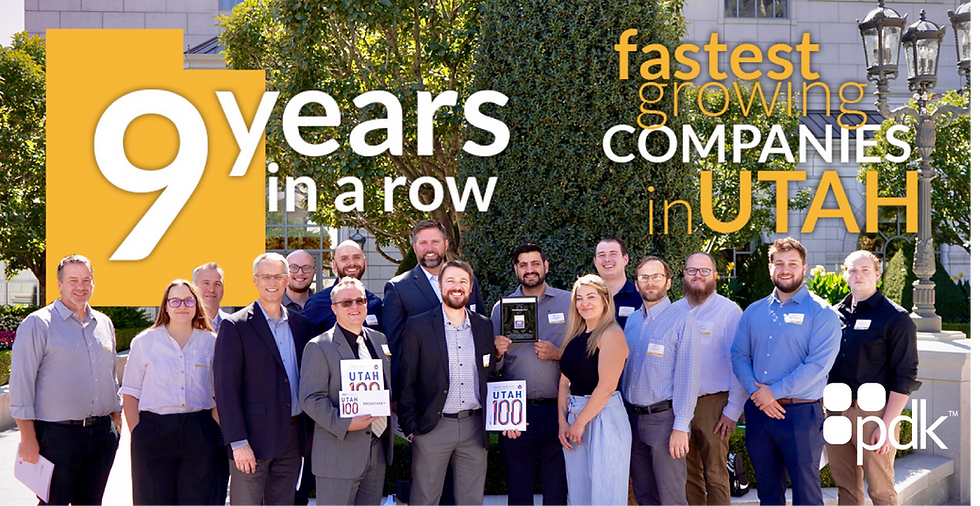 9 Years in a Row, Fastest Growing Companies in Utah