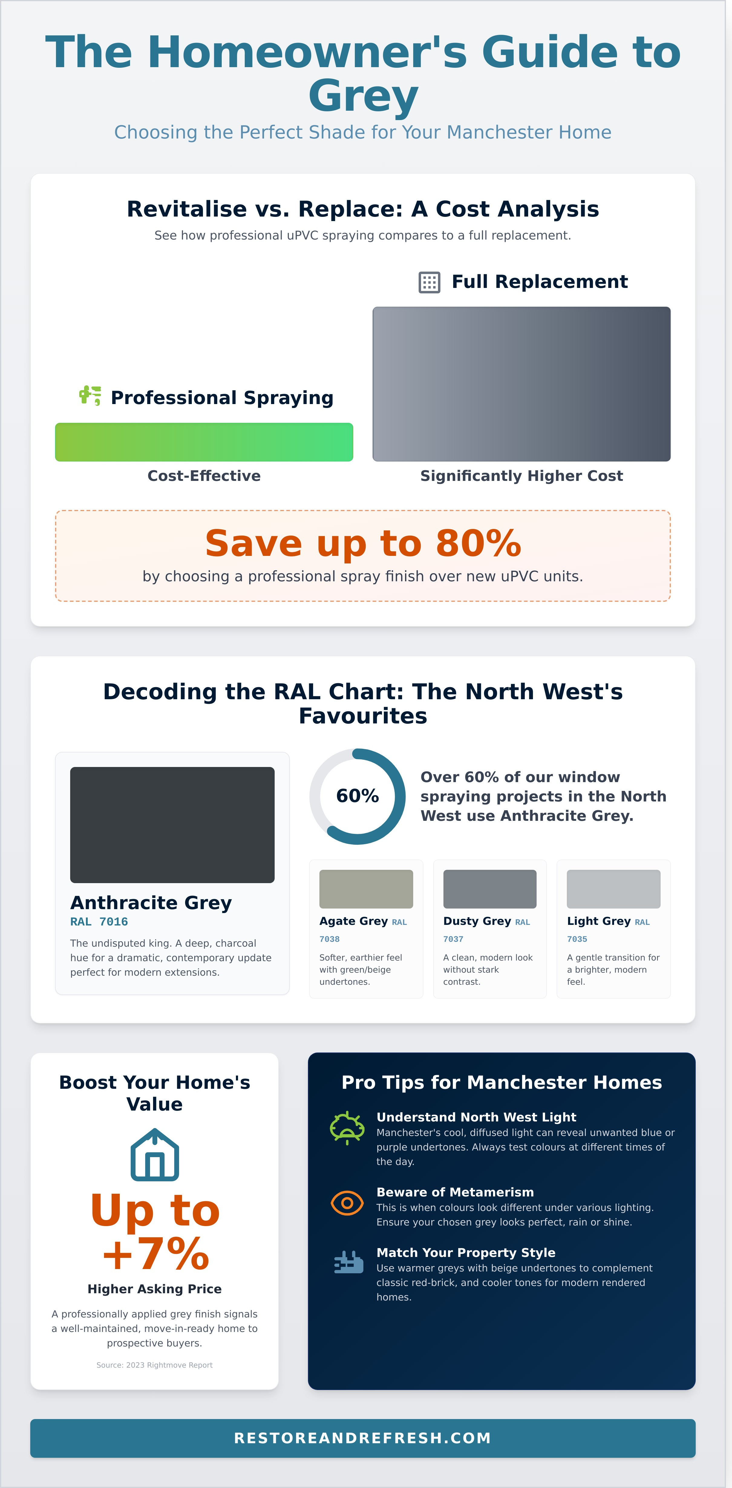 Grey colour grey infographic - visual guide