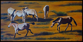 Chevaux de Przewalski (sur bois).jpg