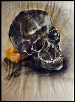 Vanité - fusain et  pastel papier.jpg