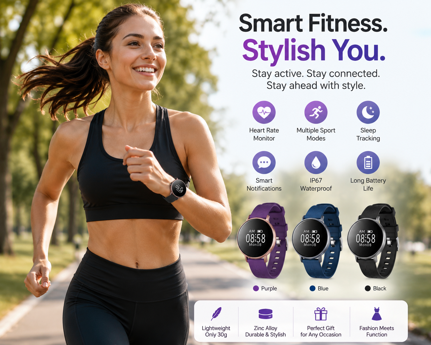 Smart Fitness Tracker Watch