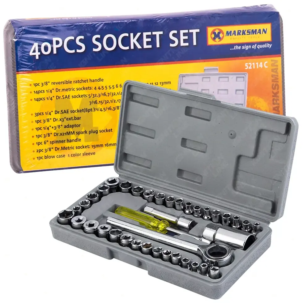 Marksman 40PC Socket Set Box Handle Torx Star Ratchet