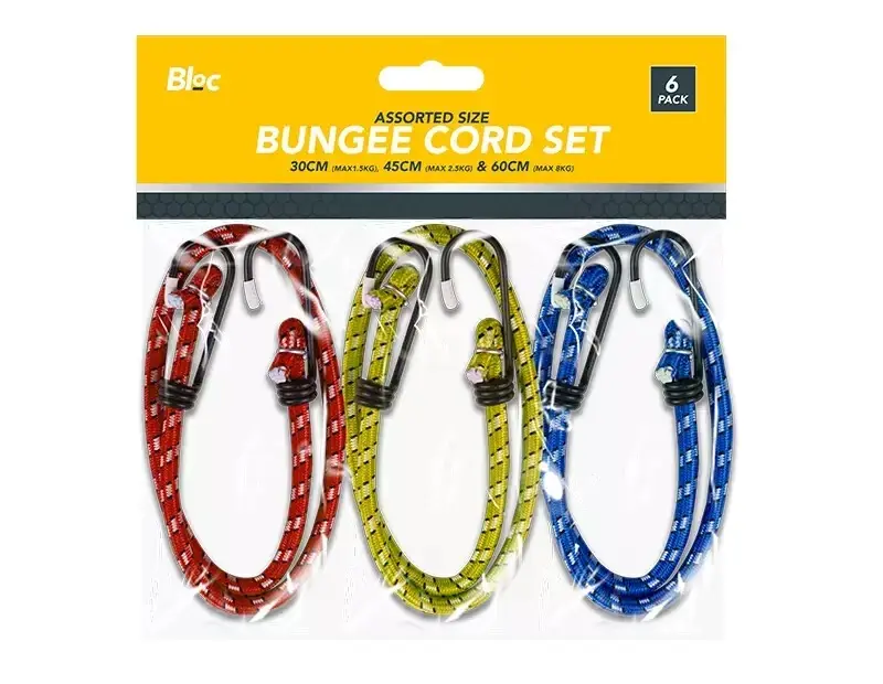Bloc 30kg Extra Long Bungee Cord 1.8m Assorted Colours