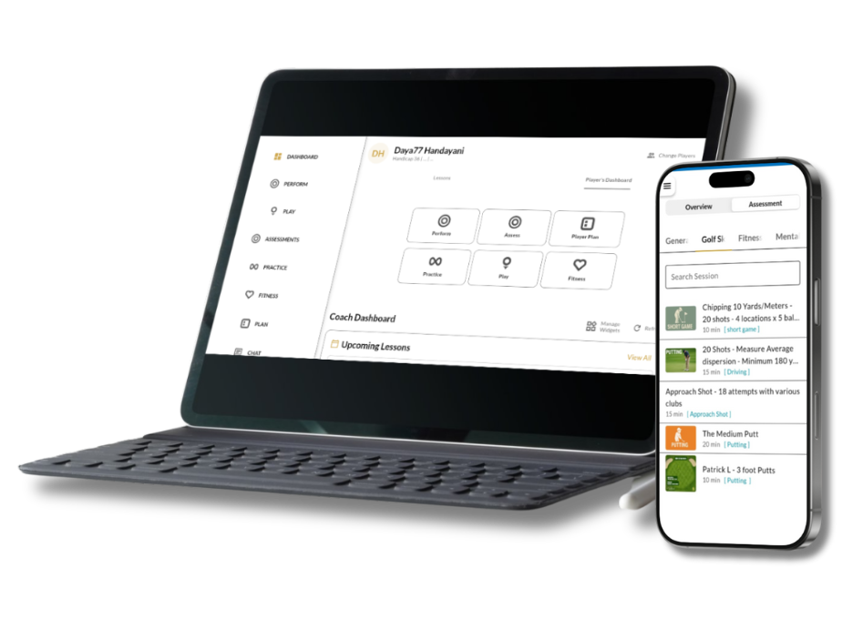 Manage The Player with Golf Coaching Softwar
