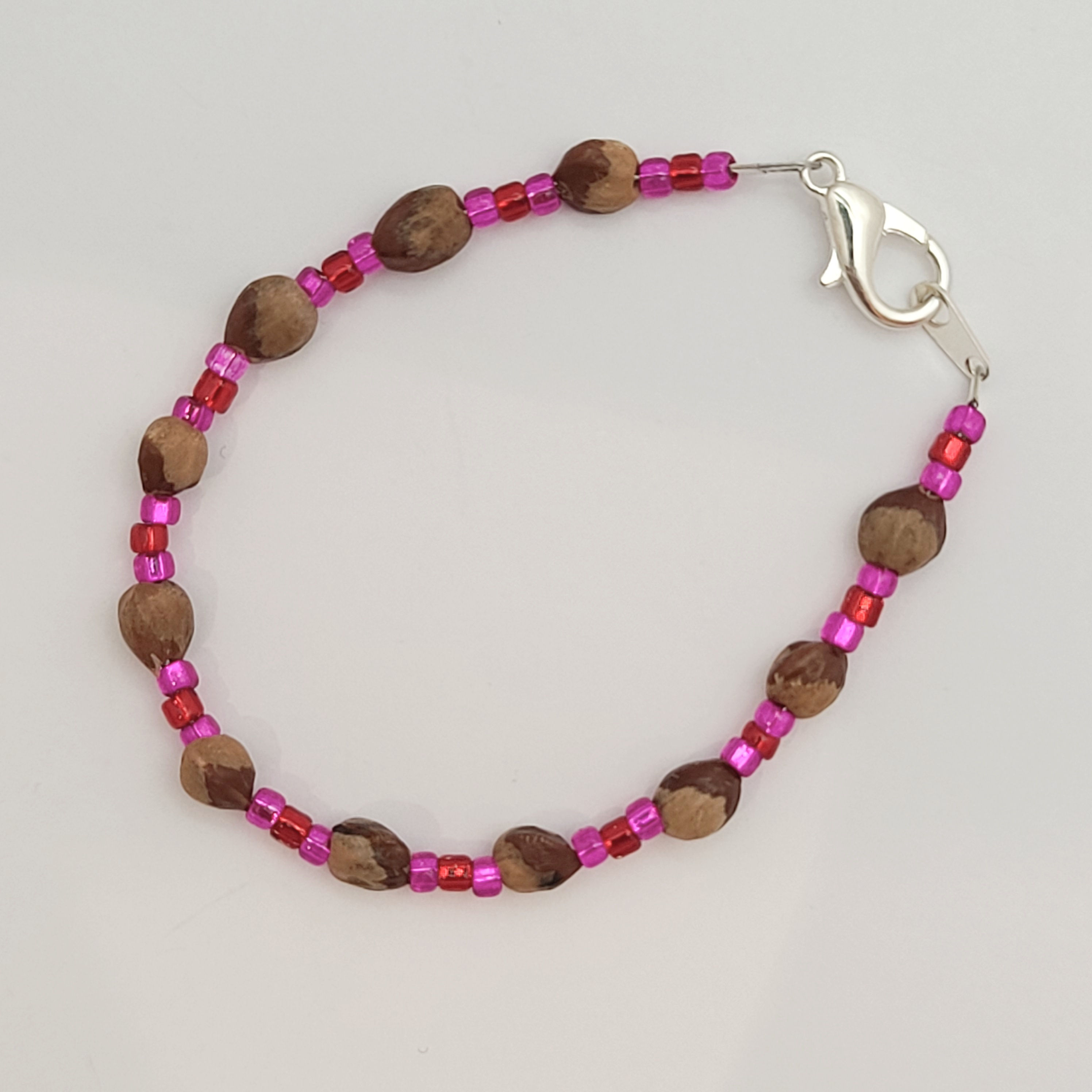 Juniper Pink And Red Beaded Bracelet