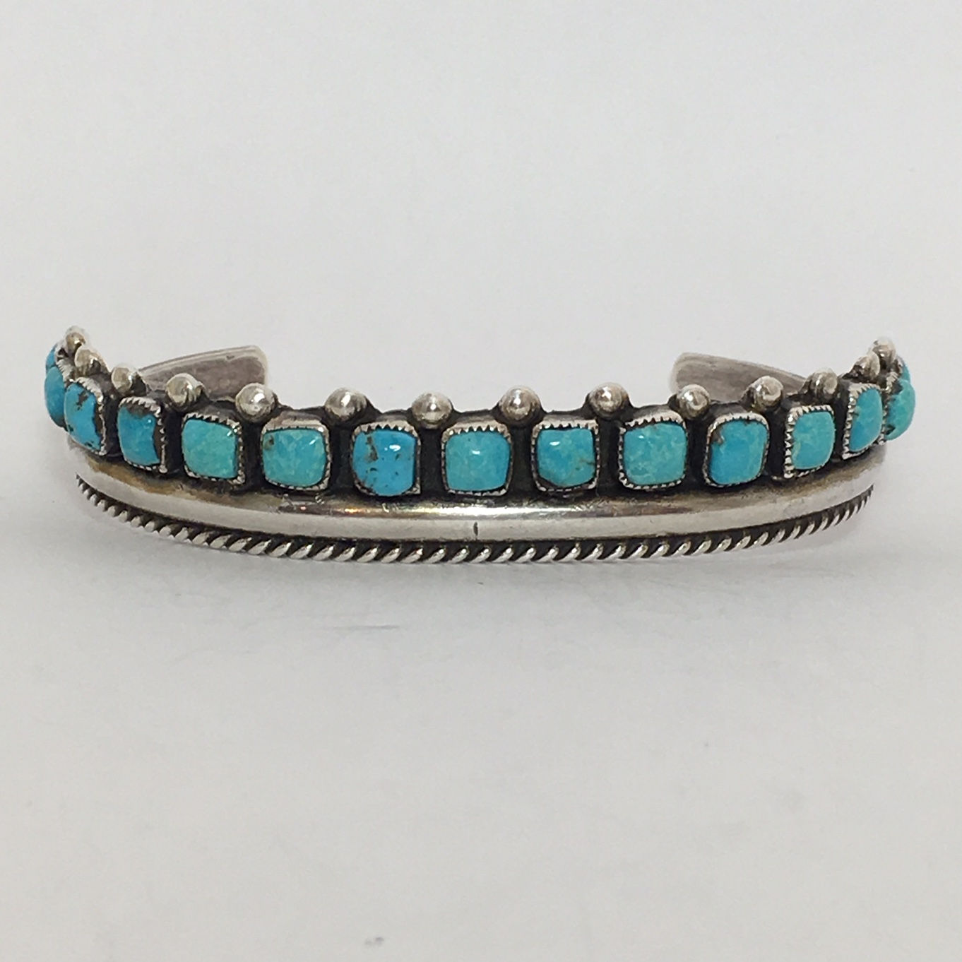 Zuni Sterling Silver Sleeping Beauty Cuff Bracelet