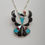 Thumbnail: Zuni Sterling Silver Thunderbird Inlay Pendant Pin