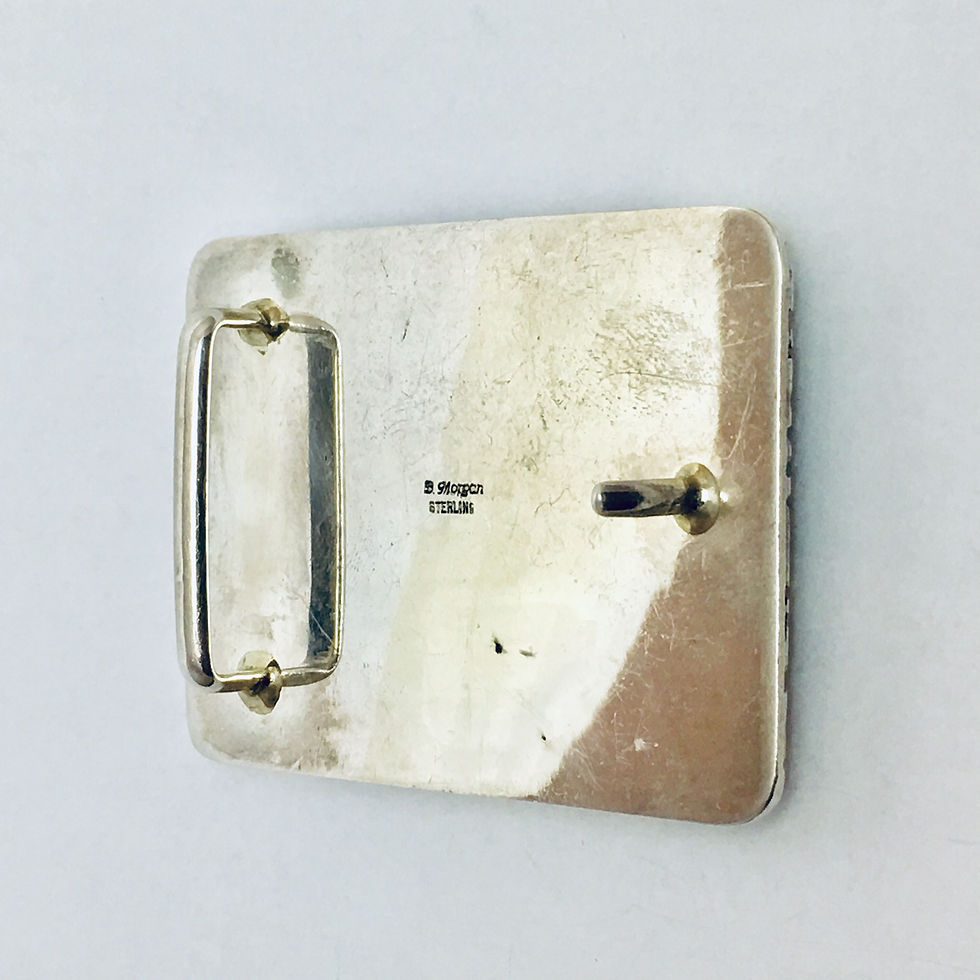 Thumbnail: Navajo Sterling Silver Royston Turquoise Buckle