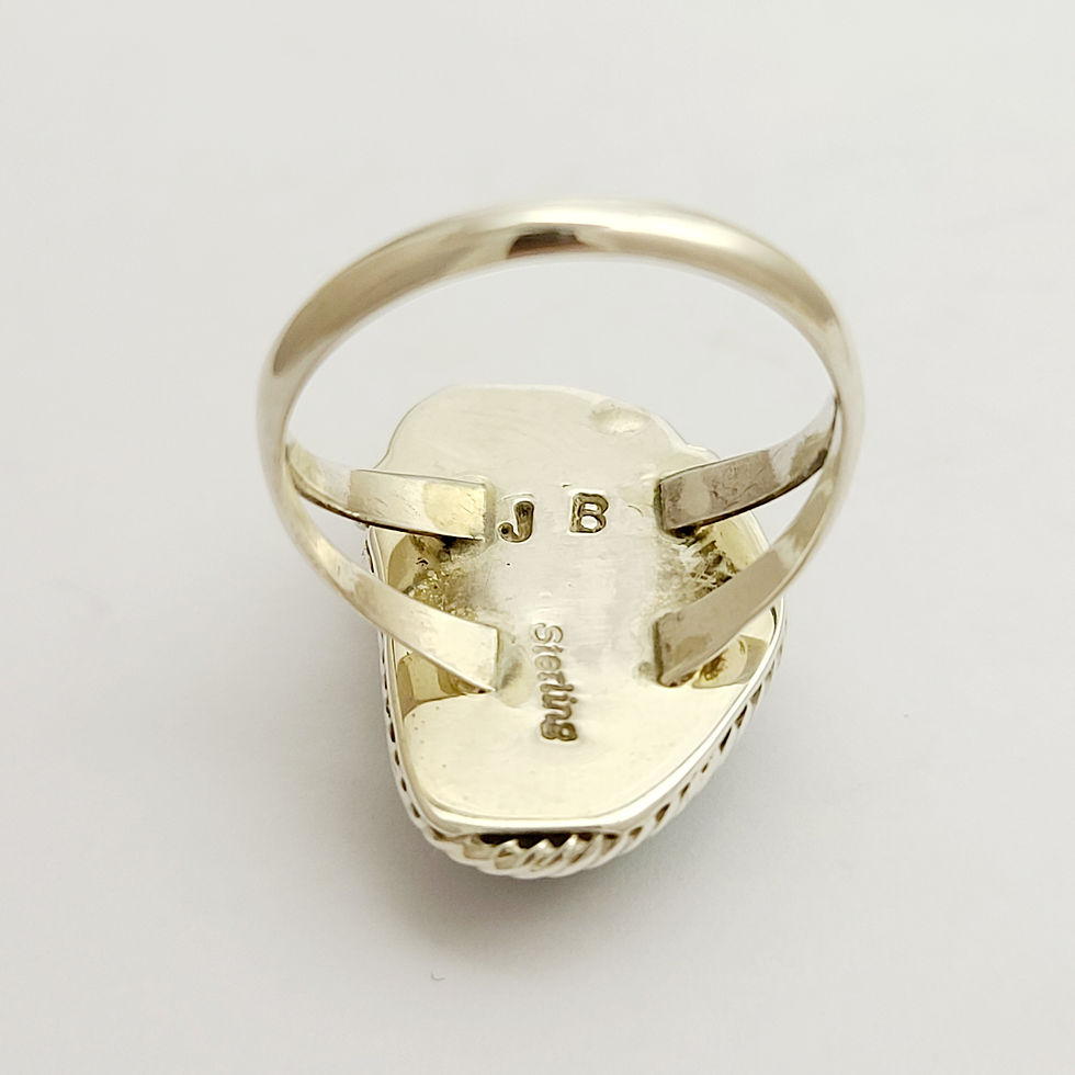 Thumbnail: Sz 9 3/4, James Bahe Fox Turquoise Ring