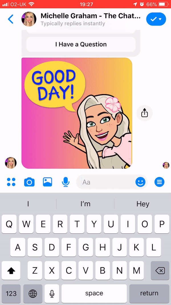 messenger automated keywords