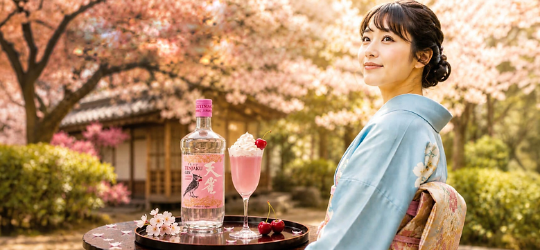Rượu Tenjaku Gin Japanese Cherry