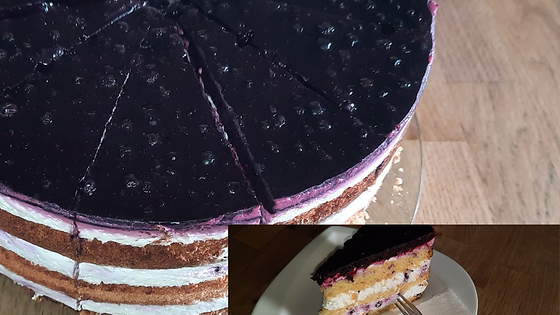 Käse-Sahne-Heidelbeer Torte