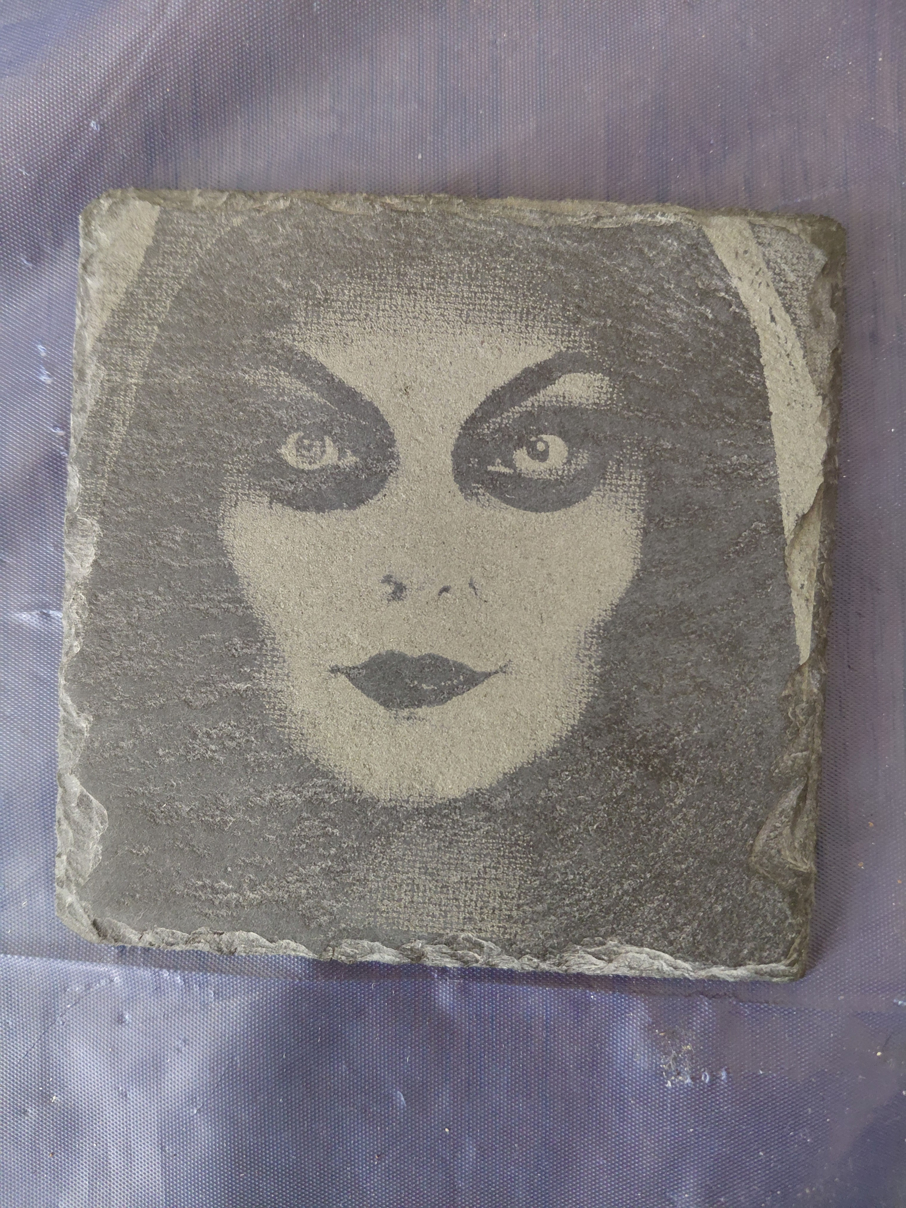 The Sinister Sorceress Square Slate Design