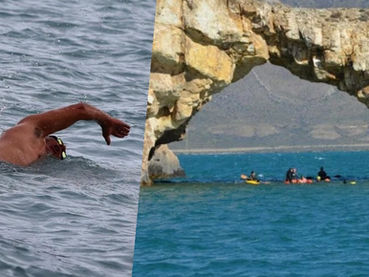 70 nadadores de todo el país se tiran hoy a cruzar los lagos del sur en la Travesía Sustentable “Arco de Piedra”