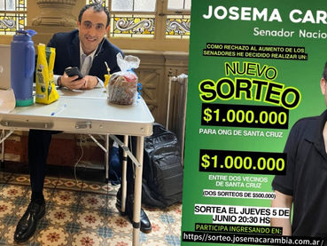 Los escandalosos sorteos del senador Carambia