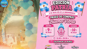 Edición Patria del Paseo de Compras "Buena Vibra" con fecha doble en La Rural