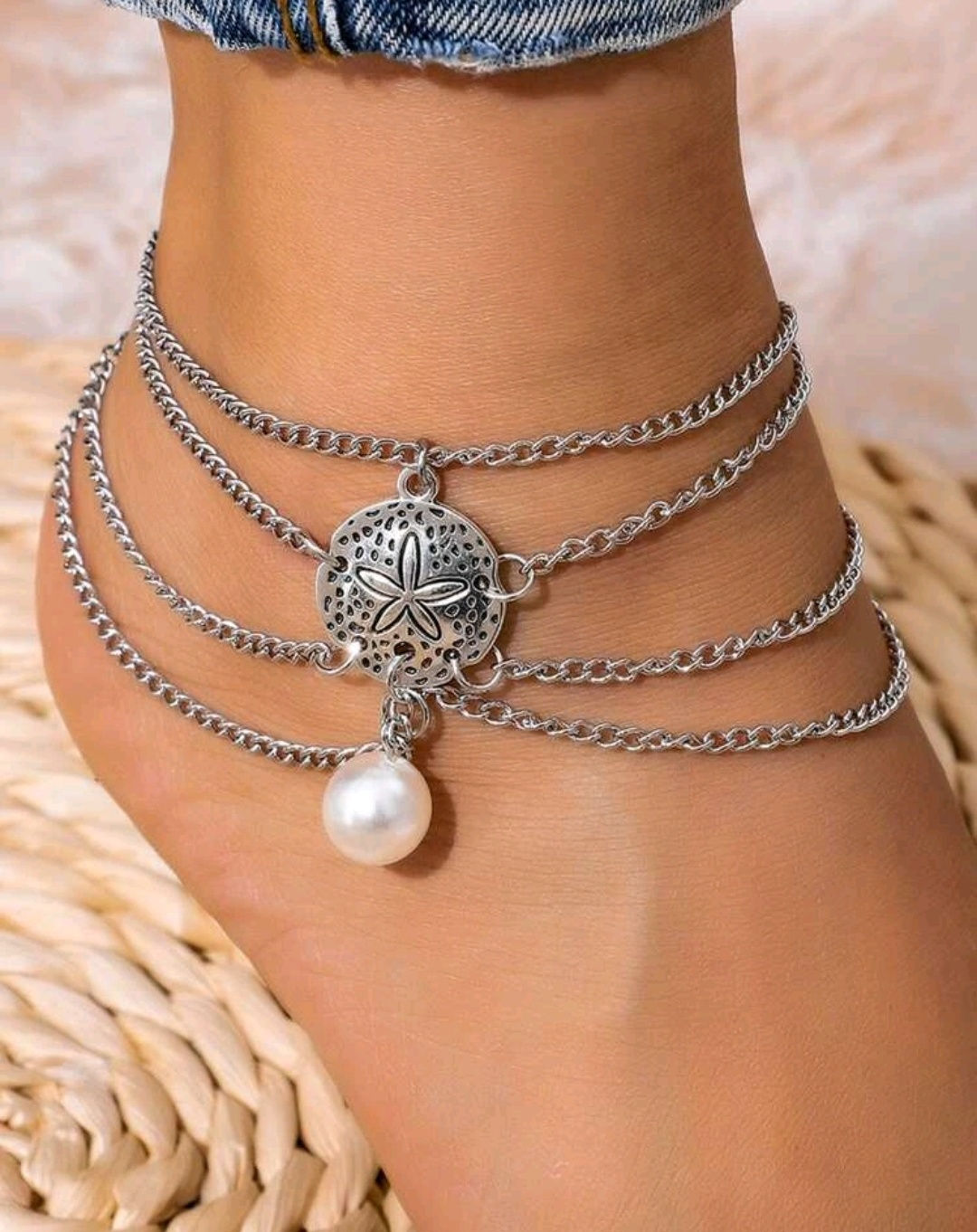 Coin Pearl Anklet