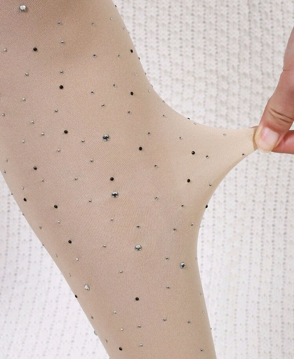 Thumbnail: Rhinestone Decor Sheer Stocking 🧦