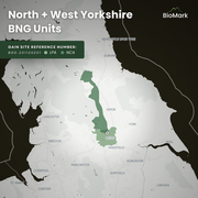 Map of Available Biodiversity Net Gain Units in North and West Yorkshire