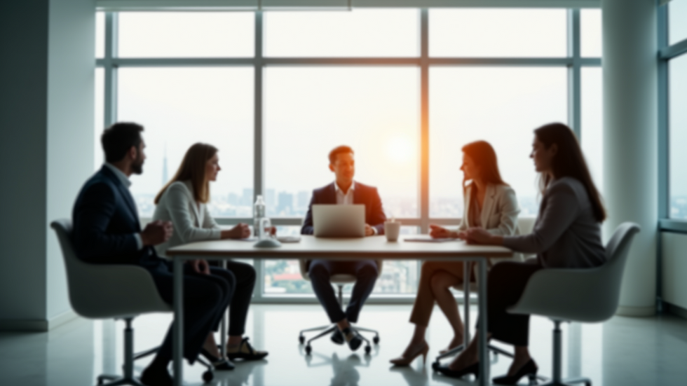 Wide angle view of a professional coaching session in a bright room