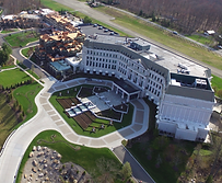 Aerial view photo of a grand entrance.
