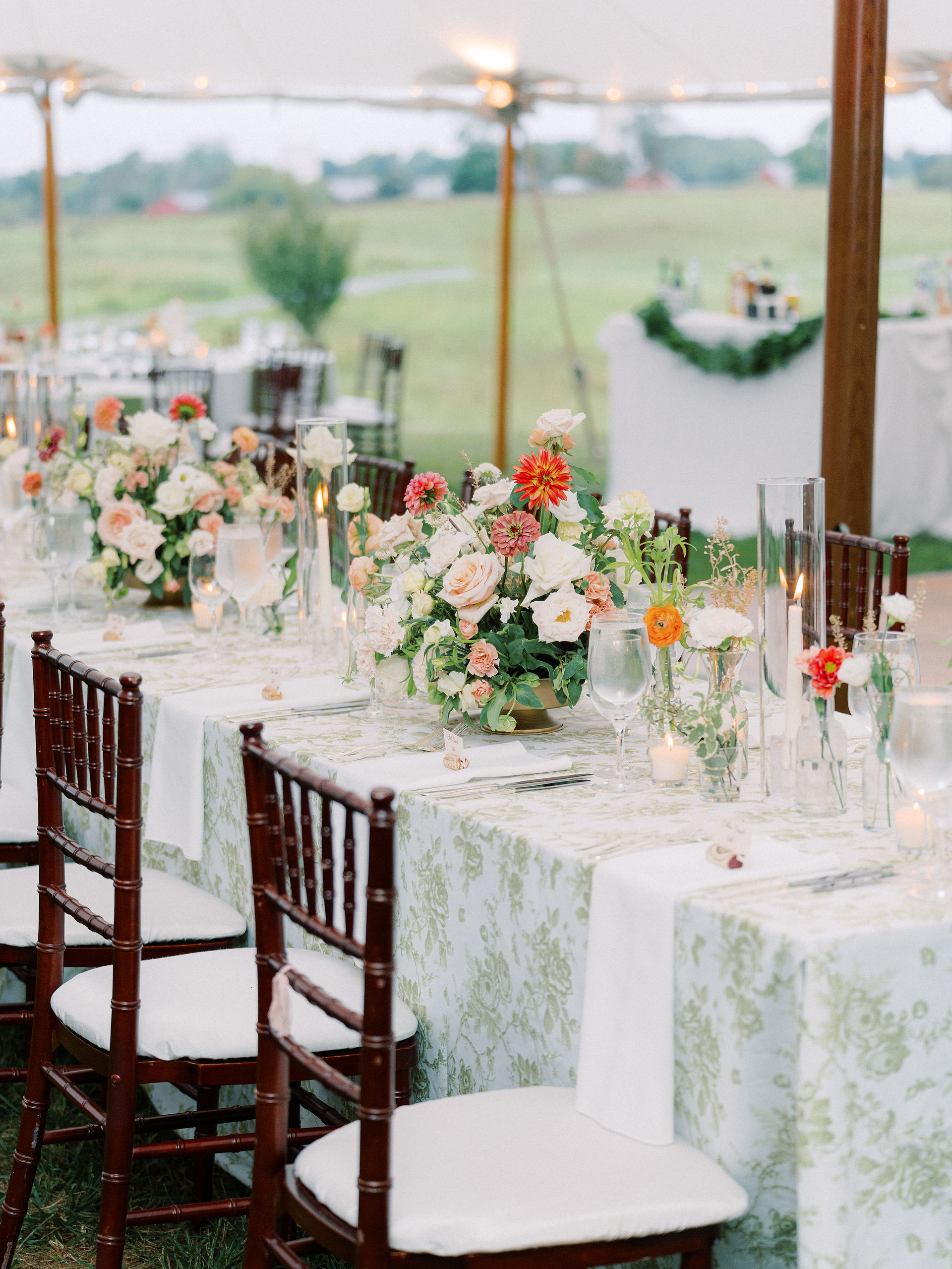 head table for summer wedding at Goodstone Inn