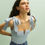Thumbnail: Bow Strap Baby Blue Top