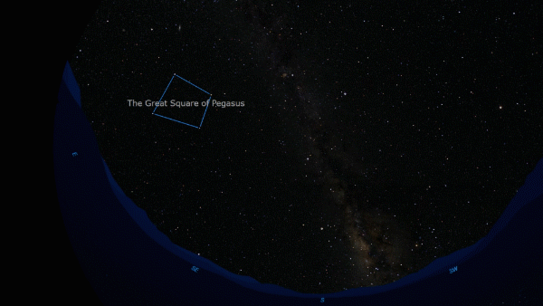 The Great Square Moving from Fall towards Winter - Credit Starry Night 8 Pro Plus
