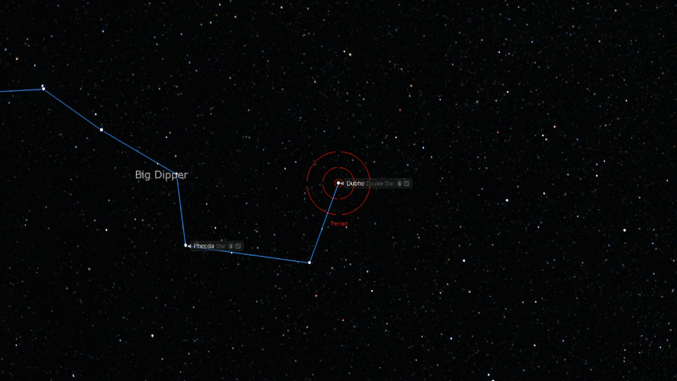Big Dipper to M81/M82 using Telrad Finder Scope - Credit Starry Night 8 Pro Plus