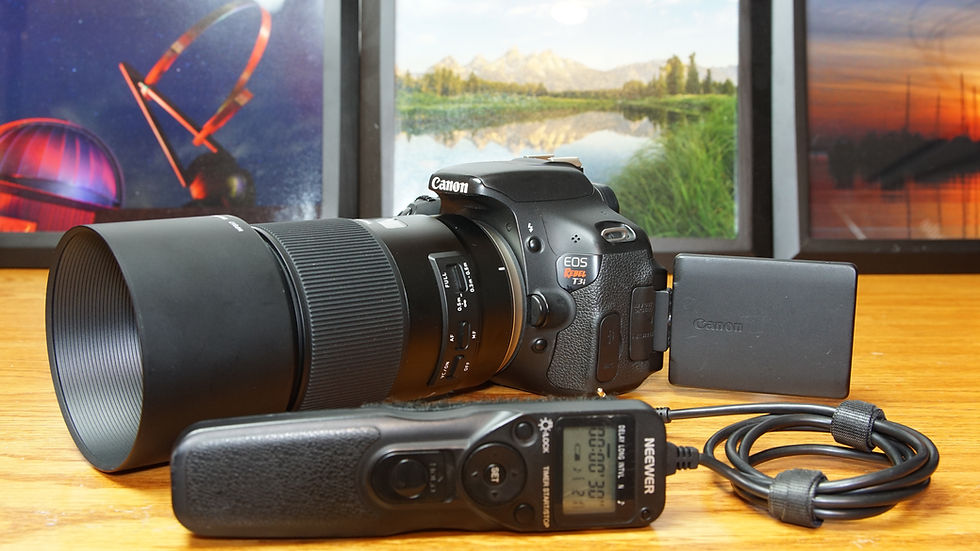 My Canon T3i with a 90mm Tamron Macro Lens and Intervalometer
