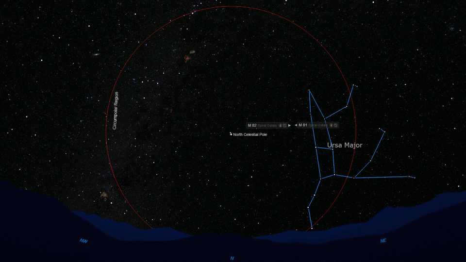 Ursa Major is a Circumpolar Constellation that is visible nearly year-round.