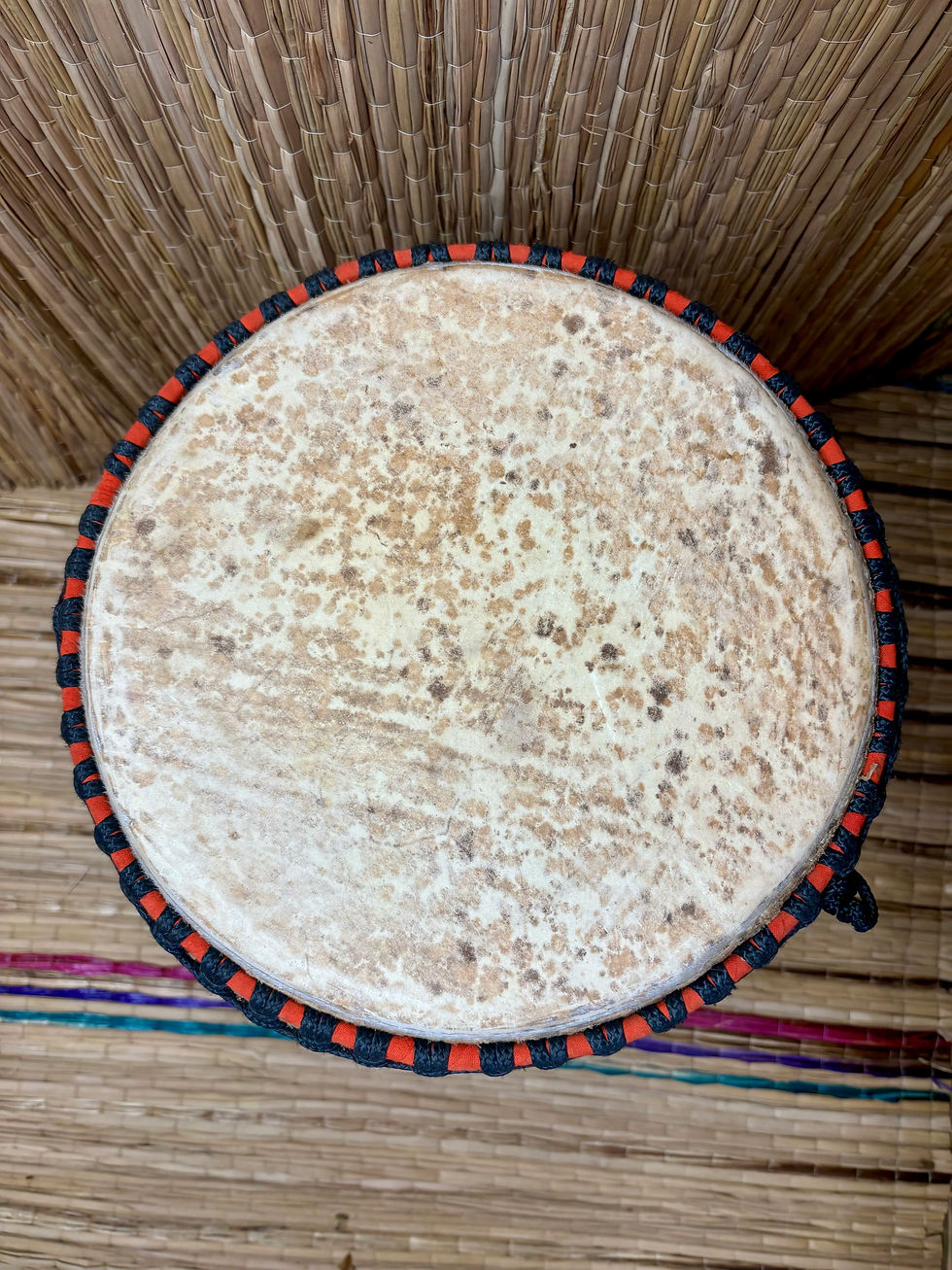 Thumbnail: 13-Inch Authentic Professional Djembe Drum with Cowhide Head